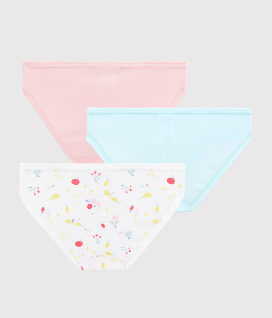 Confezione da 3 slip fantasia frutti bambina in cotone biologico variante 1