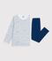 Pyjama  en velours bianco/blu/multicolore