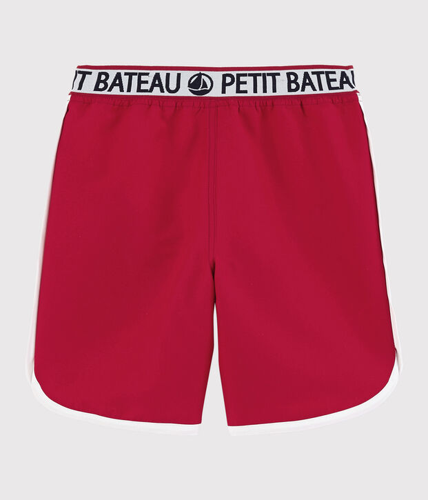 Shorts da mare riciclati bambino rosso