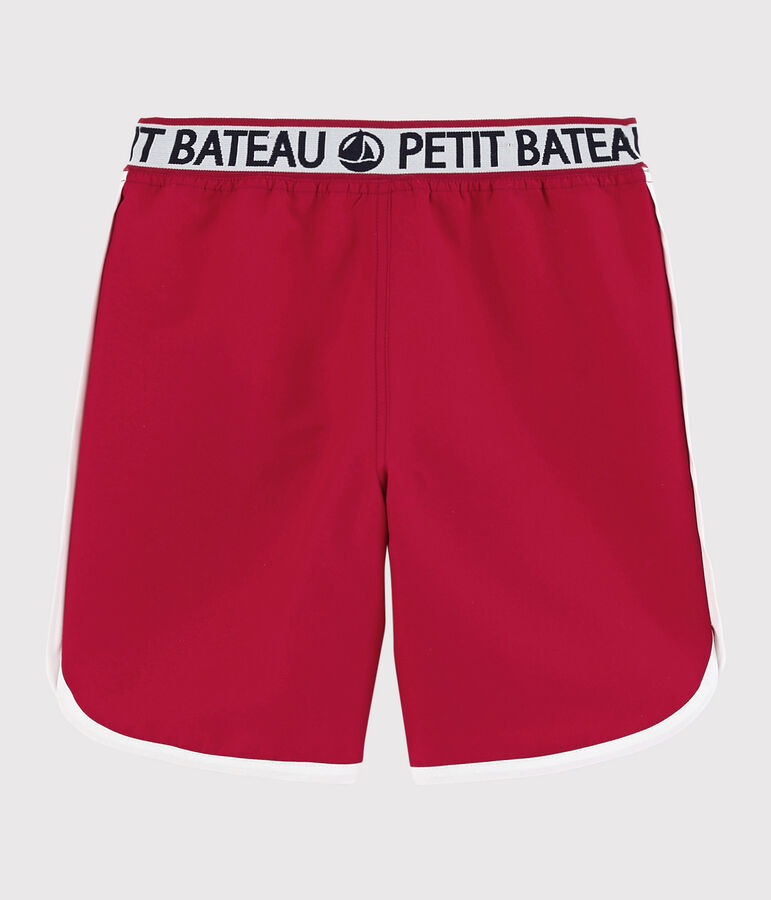 Shorts da mare riciclati bambino rosso