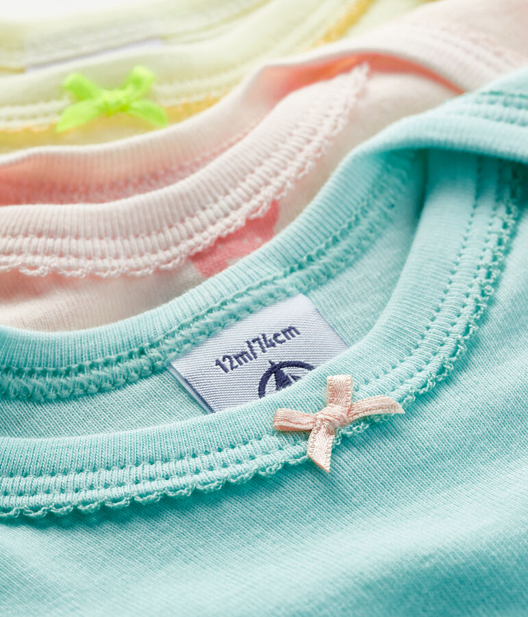 Confezione da 3 body manica corta pantera beb&egrave; femmina multicolore