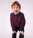 Pullover in misto lana e cotone a righe bambino