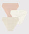 Confezione da 3 bambina slip in cotone ed elastam a fiori variante 1