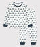 Pigiama con fantasia "lumaca" bambino unisex in molleton  bianco MARSHMALLOW/ DUCKY