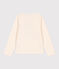 T-shirt maniche lunghe in cotone bambina ecru AVALANCHE