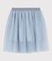 Gonna in tulle tinta unita con paillettes bambina blu CO2/ ARGENT