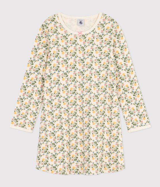 Camicia da notte in cotone con motivo a fiori bambino bianco AVALANCHE/ MULTICO