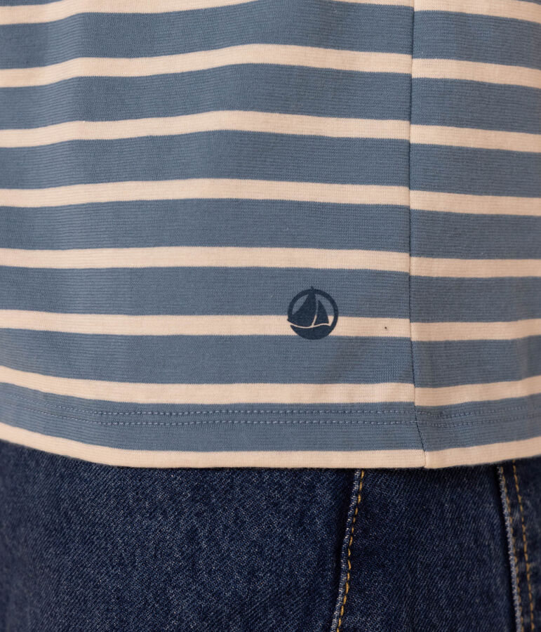 T-shirt LE DROIT scollo a V in cotone Donna POLOCHON/ AVALANCHE