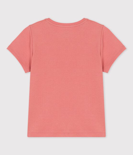 T-shirt a maniche corte in cotone bambina rosa PAPAYE