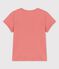 T-shirt a maniche corte in cotone bambina rosa PAPAYE