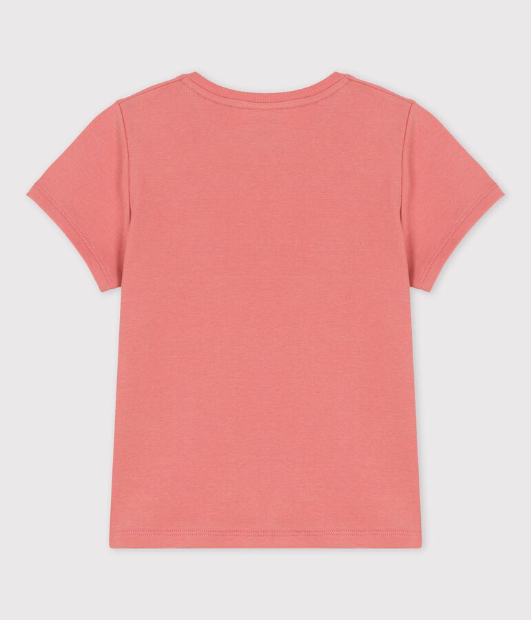 T-shirt a maniche corte in cotone bambina rosa