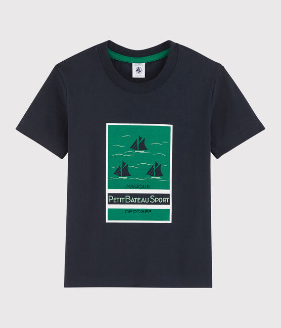 T-shirt maniche corte in jersey bambino blu SMOKING