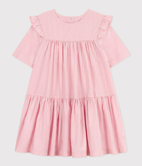 Abito manica corta in cotone bambina SALINE/ SHOCKING