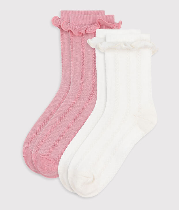 2 paia di calzini in cotone bambino multicolore