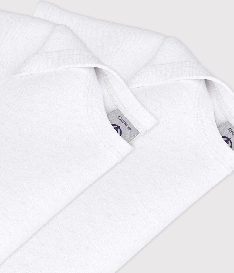 Confezione da 2 body bianchi manica corta beb&egrave; multicolore