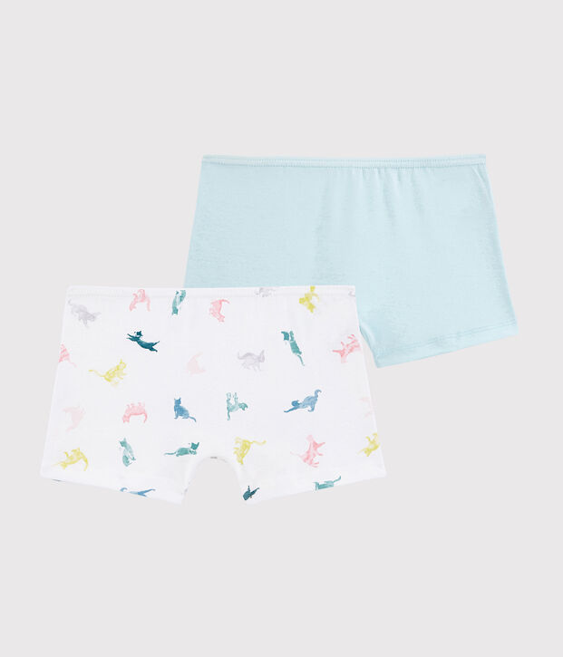 Confezione da 2 mutandine gatti colorati bambina multicolore