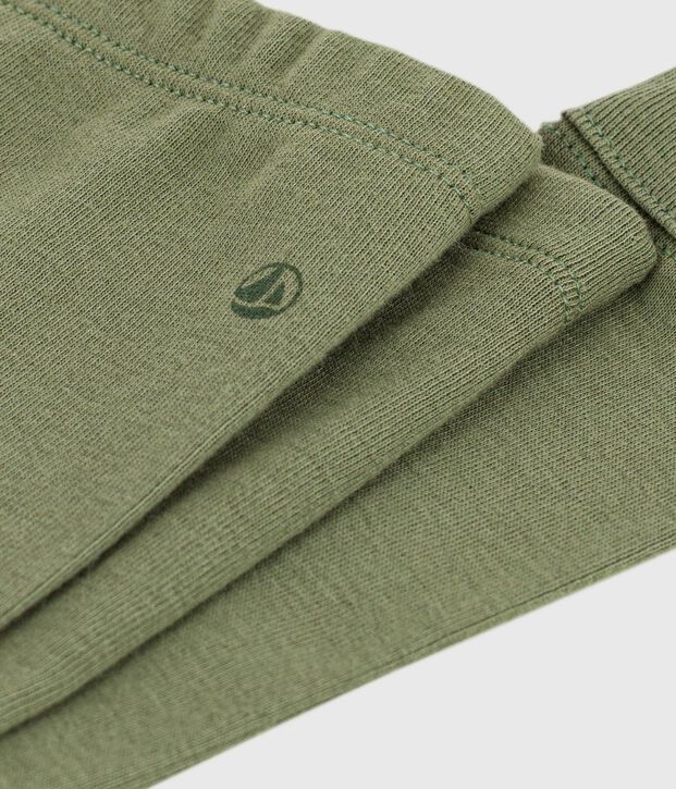 Leggings in cotone tinta unita neonato OLIVINE