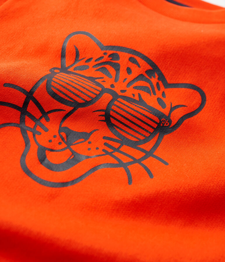 Felpa in molleton bambino arancione