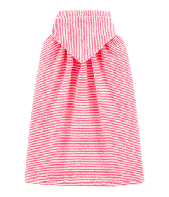 Accappatoio bebé rigato rosa PETAL/bianco LAIT