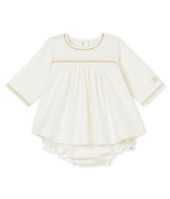 Abito e bloomer per bebé femmina bianco MARSHMALLOW