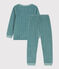 Pigiama bambino unisex in ciniglia motivo stella blu BRUT/bianco MARSHMALLOW