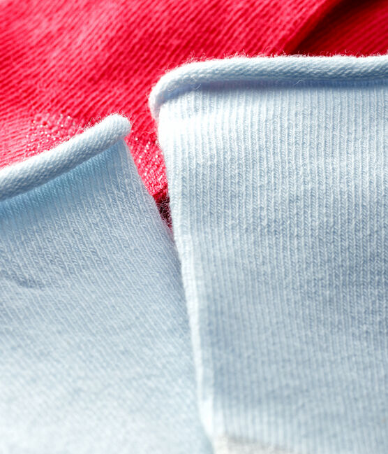 Confezione da 2 paia di calzini tinta unita bebè femmina variante 1