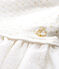 Abito bi-materiale a maniche lunghe da bebè femmina bianco MARSHMALLOW/giallo OR