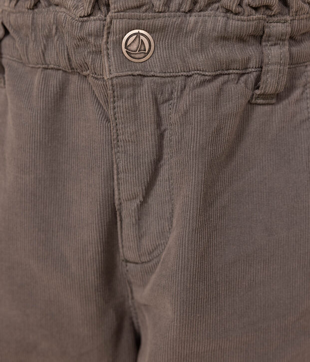 Pantaloni dritti in velluto fine bambina THUYA