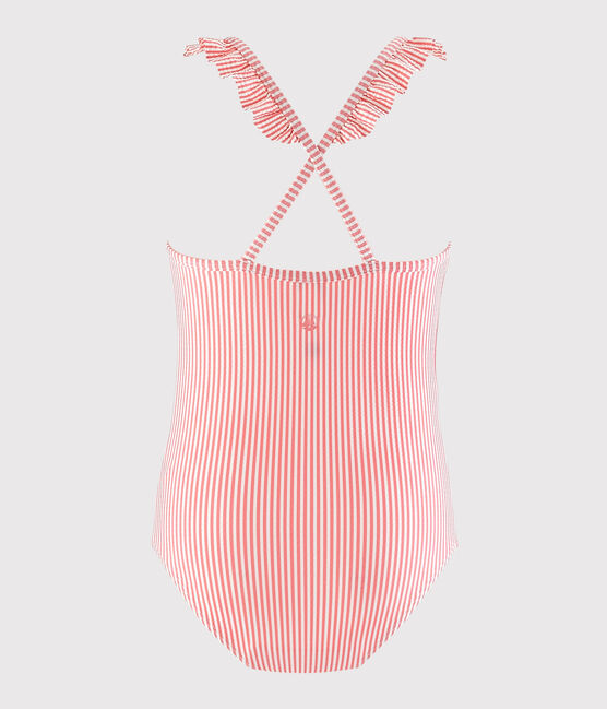 Costume intero riciclato bambina rosa GRETEL/bianco MARSHMALLOW