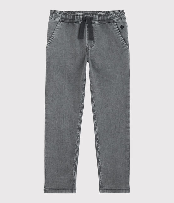 Pantalone bambino in denim taglio regular grigio GRIS