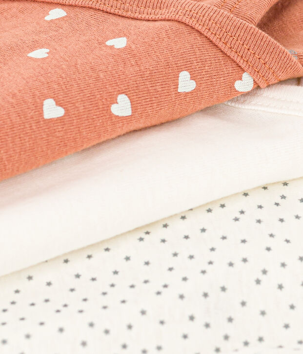 CONFEZIONE DA 3 BODY A MANICHE LUNGHE IN COTONE PER NEONATI multicolore