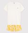 Pigiama corto bambino in cotone bianco MARSHMALLOW/ ORGE