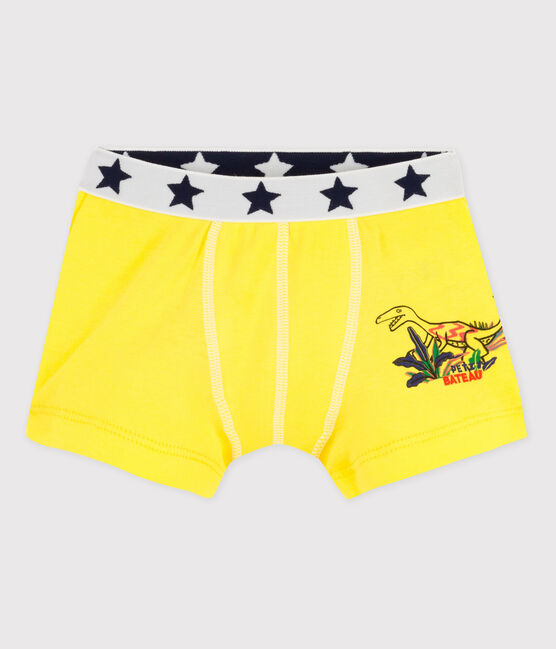 Boxer bambino in cotone giallo EBLOUIS