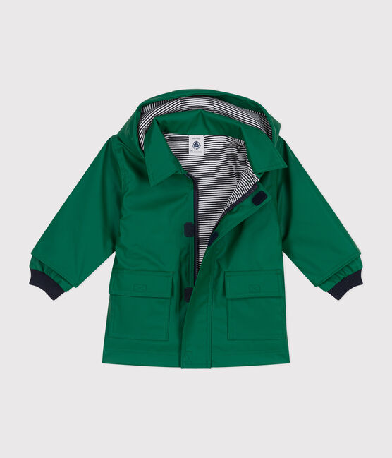 Impermebile iconico neonato verde JARDIN
