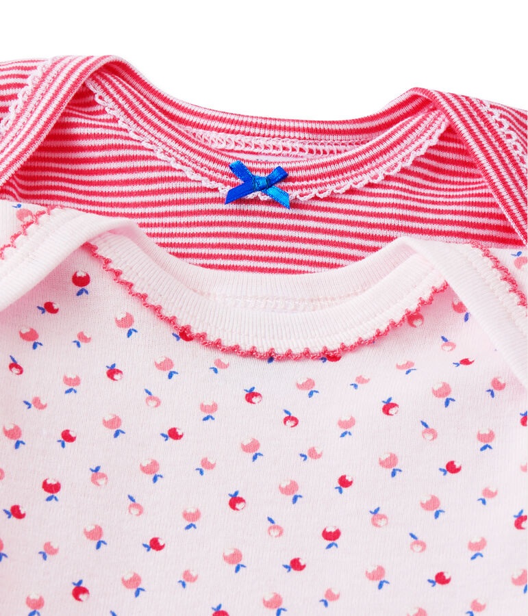 Lotto di 2 bodies beb&egrave; bambina bianco