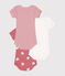 Set di 3 body a maniche corte in cotone a cuori neonato variante 1