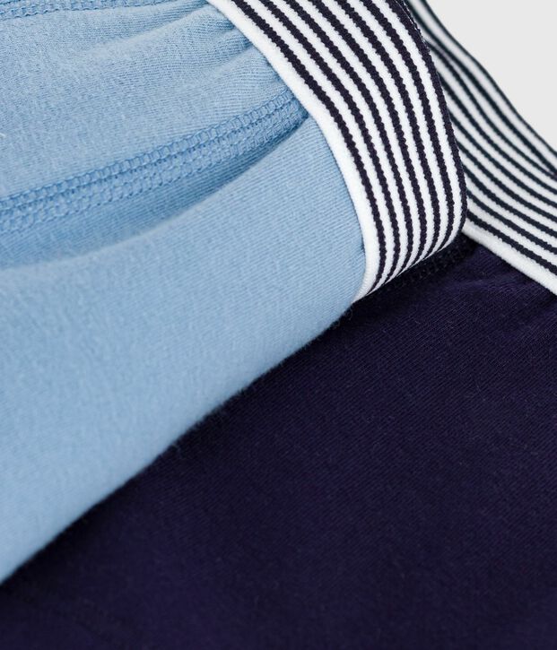 Set di boxer in cotone ed elastan tinta unita bambino multicolore