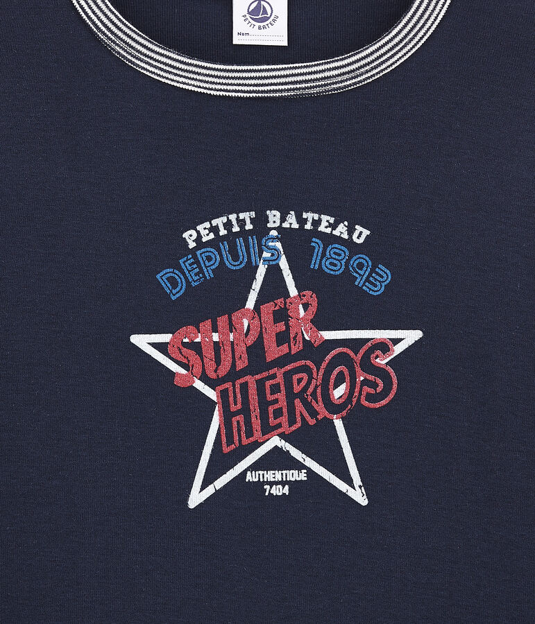 tee-shirta maniche lunghe bambino blu