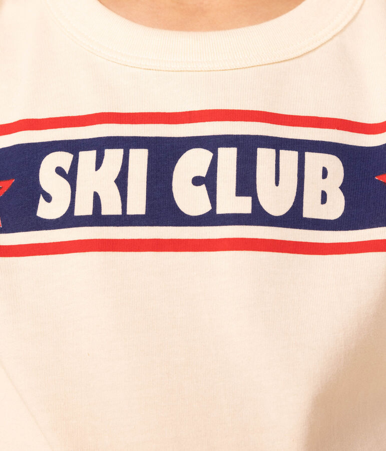 T-shirt a maniche lunghe in cotone bambino unisex ecru