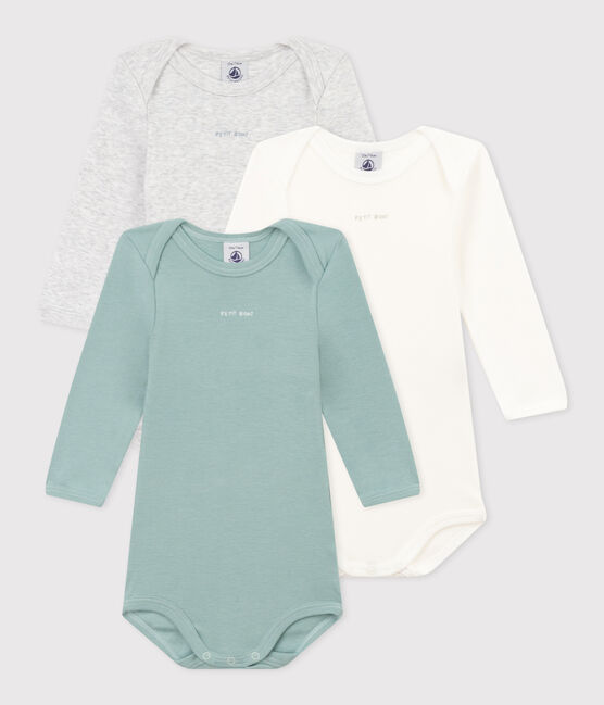 Confezione da 3 body a maniche lunghe bebè in cotone variante 1