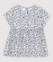 Blusa manica corta in popeline bebè femmina bianco MARSHMALLOW/bianco MULTICO