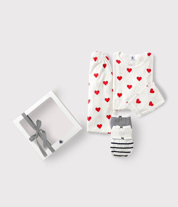 Confezione regalo pigiama e slip in cotone multicolore