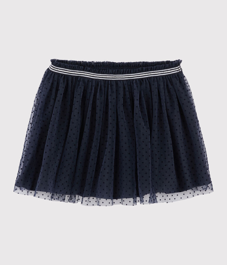 Gonna in tulle bambina blu