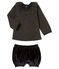 Completo 2 pezzi bebè femmina nero NOIR/bianco MULTICO