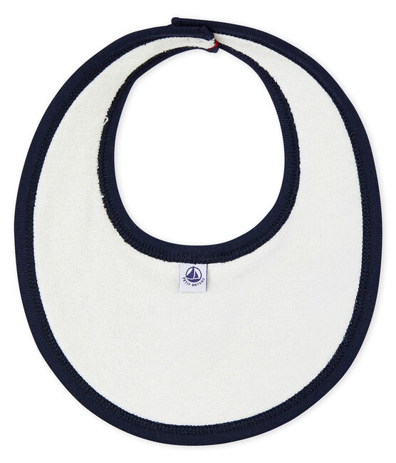 Bavaglino con stampa di barchette a vela per bebé maschio blu SMOKING/bianco MULTICO