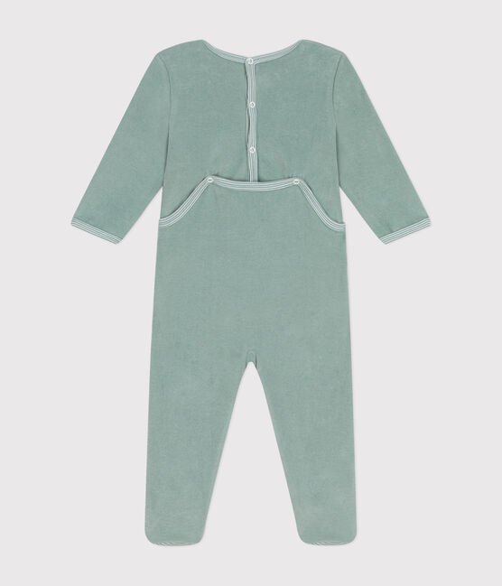 Pigiama in velluto neonato verde PAUL