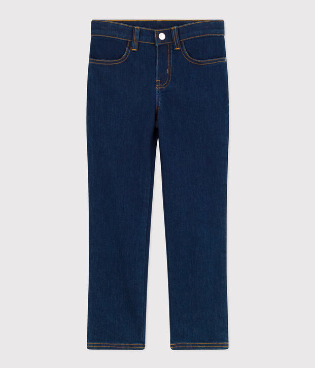Pantaloni slim in denim bambina blu