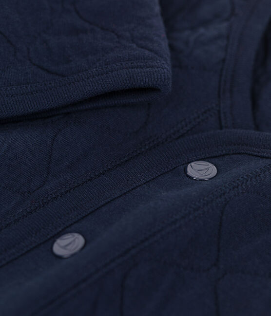 Cardigan per bebè in tubique trapuntato blu SMOKING