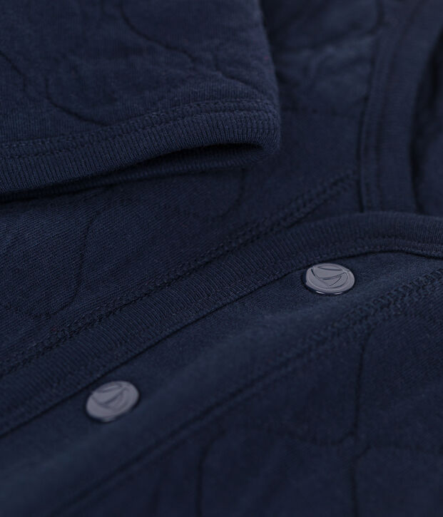 Cardigan per beb&egrave; in tubique trapuntato SMOKING