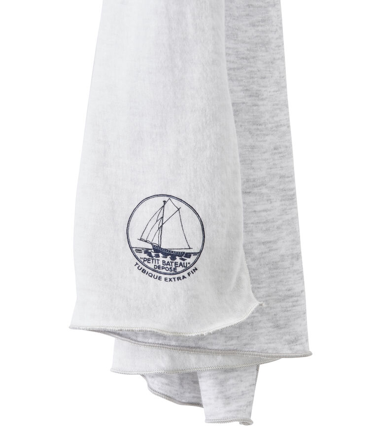 Sciarpa per donna grigio POUSSIERE/bianco LAIT